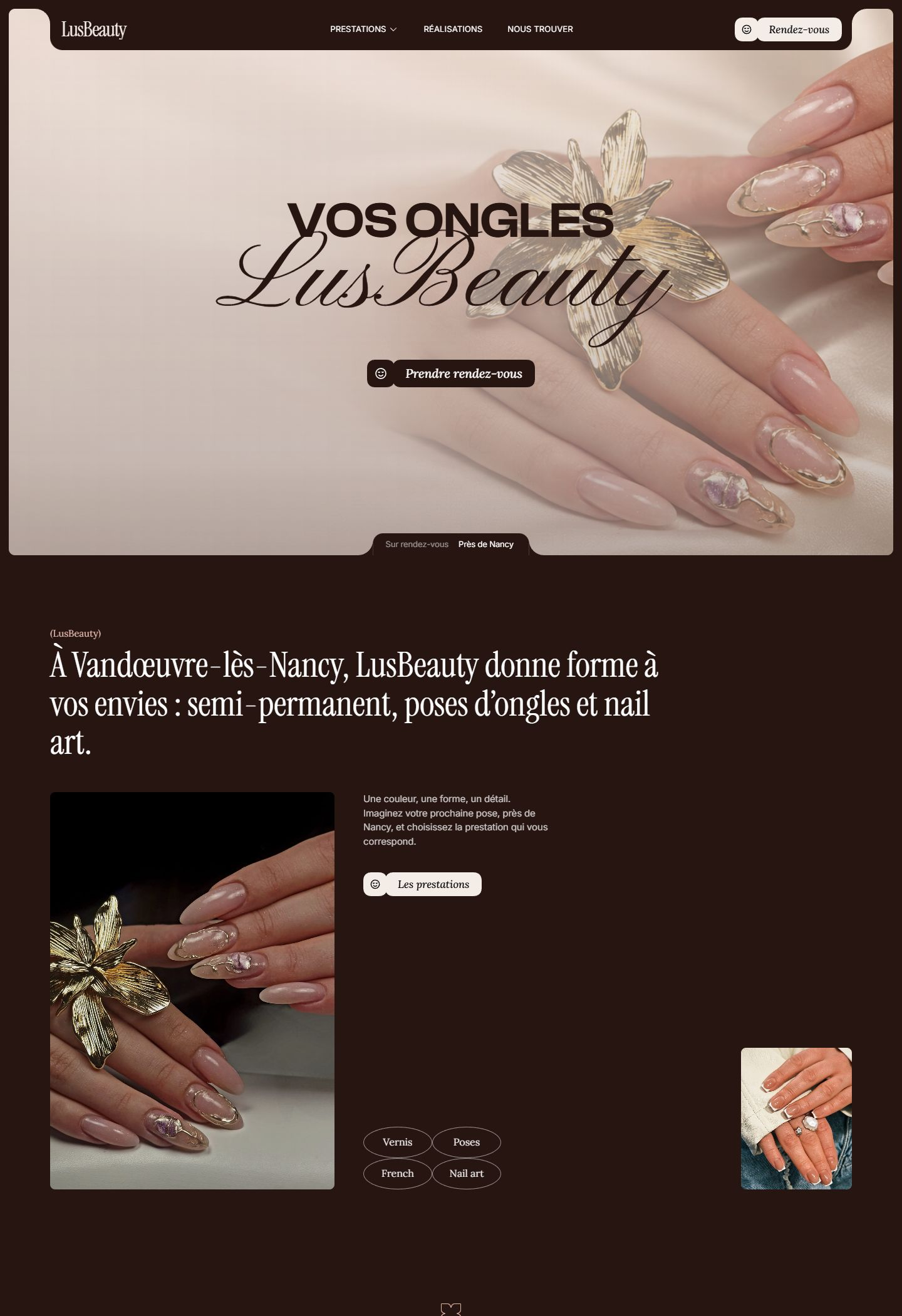 Site LusBeauty — version ordinateur