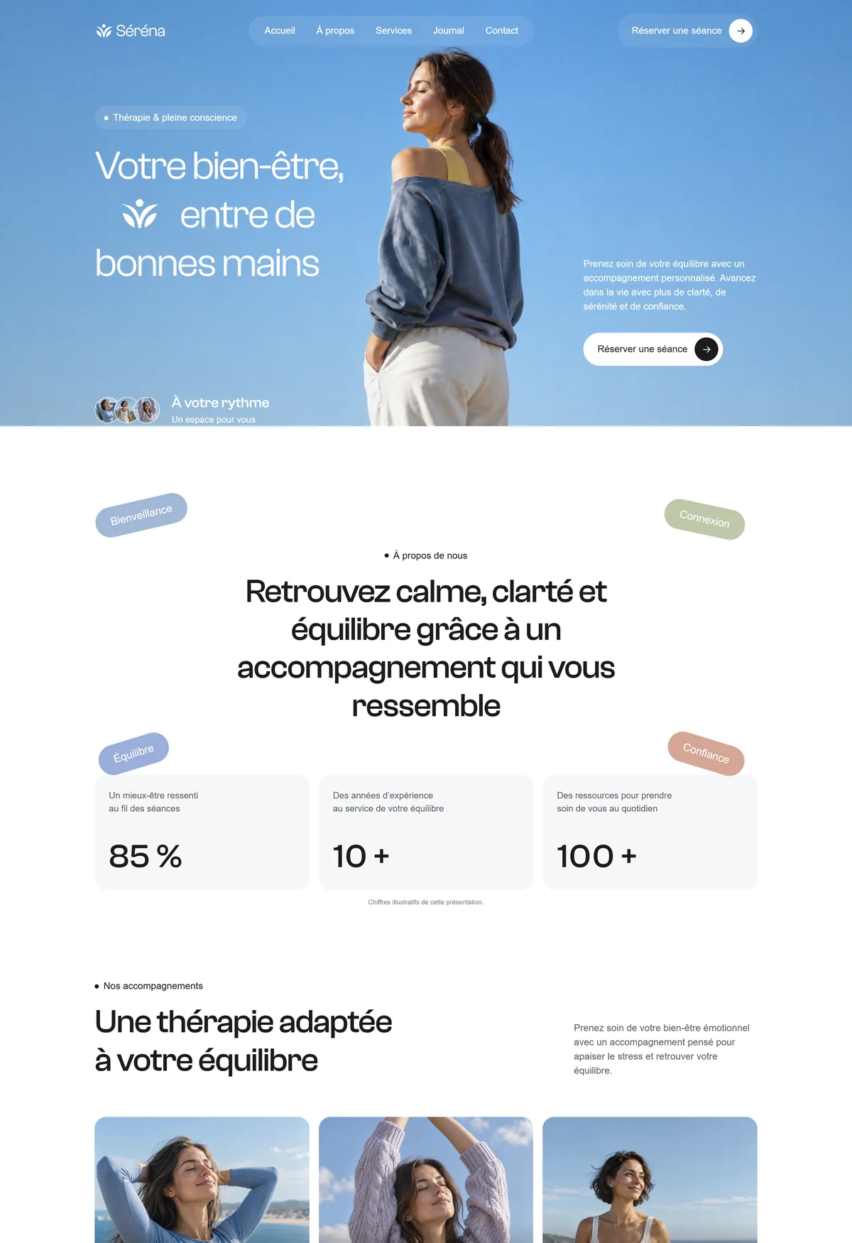 Site Serena — version ordinateur
