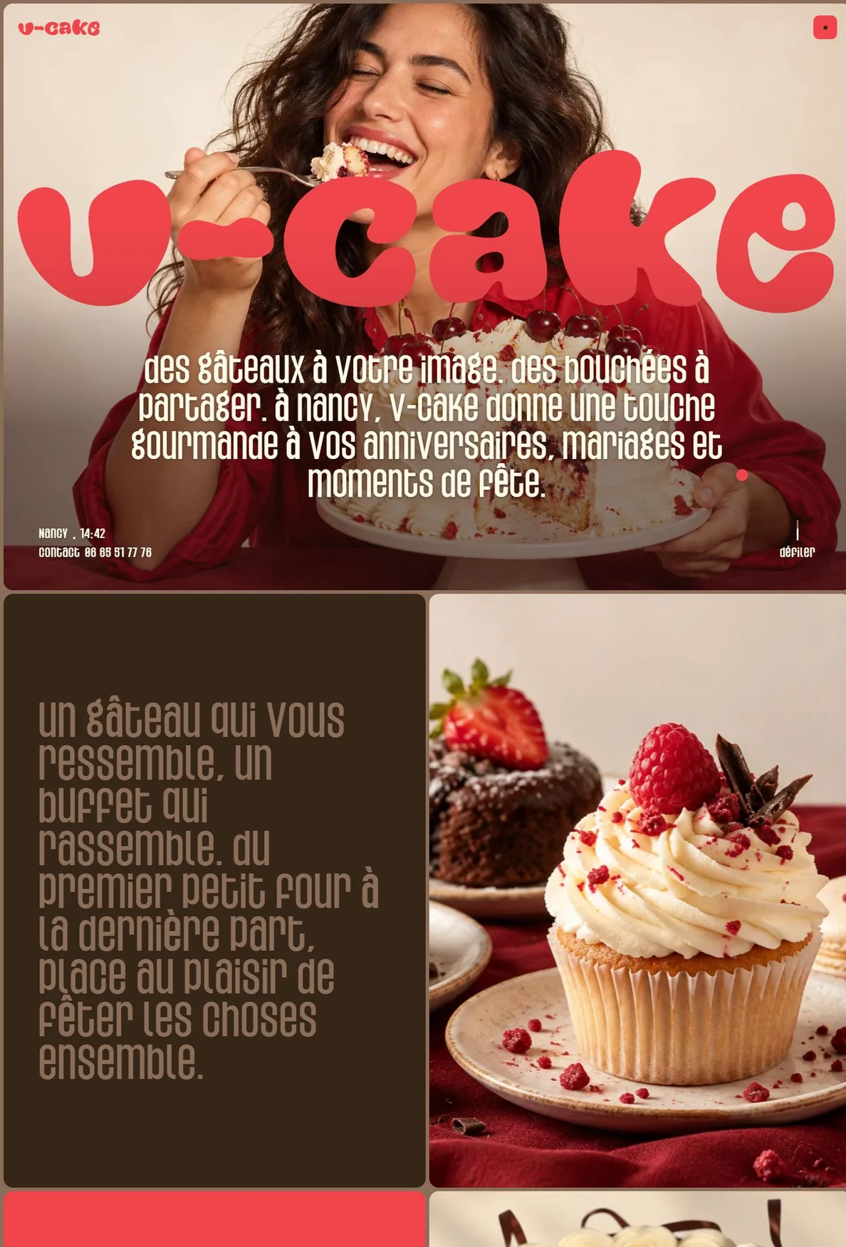 Site V-Cake — version ordinateur