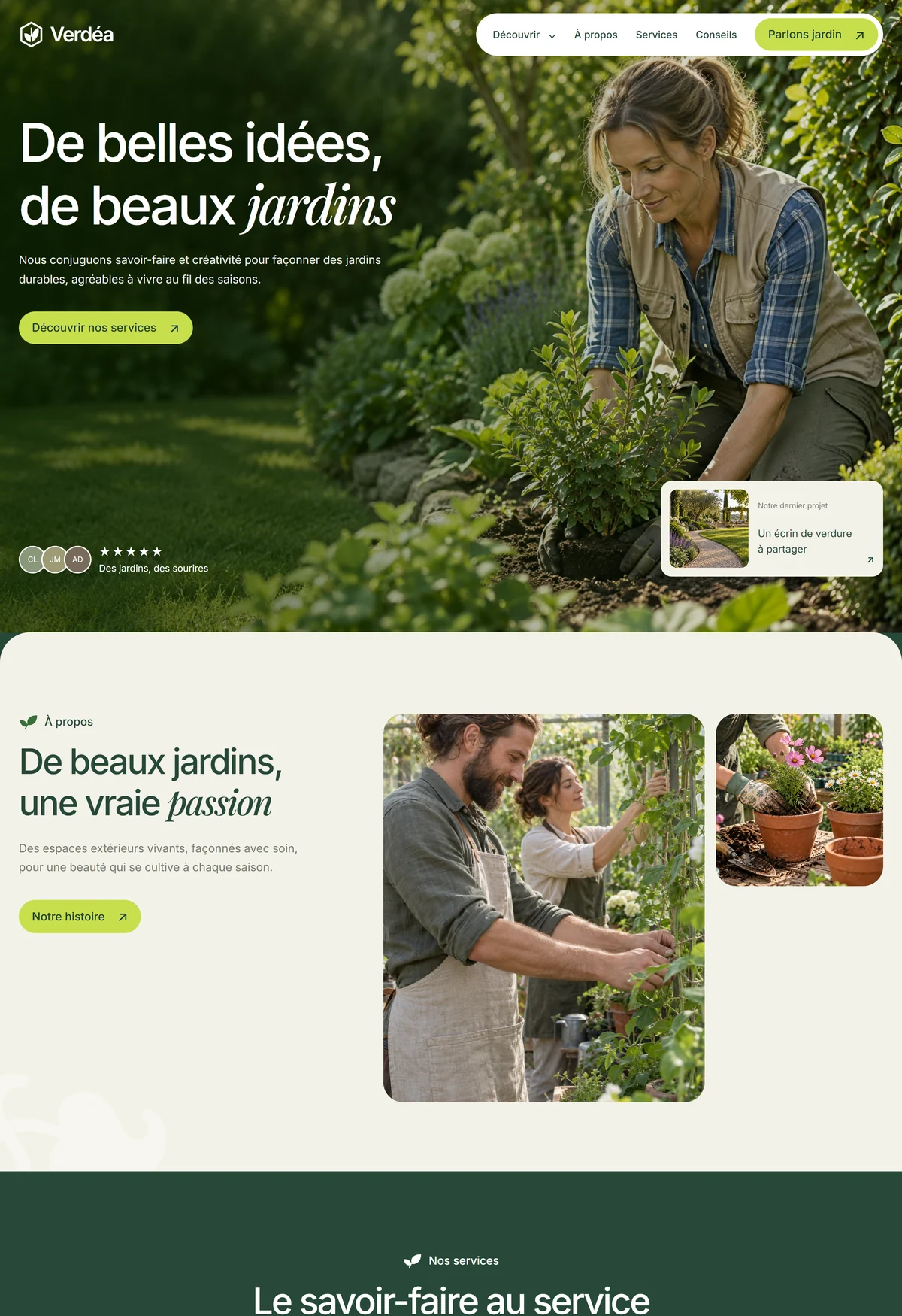 Site Verdéa — version ordinateur